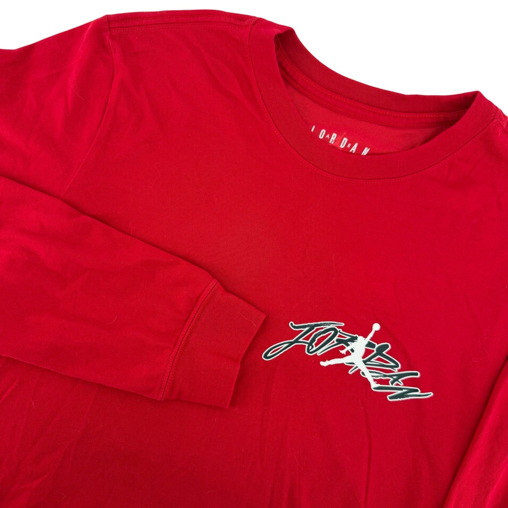 Jordan Jumpman Logo Long Sleeve Dri-FIT T-Shirt Men's S Red Athletic Performance